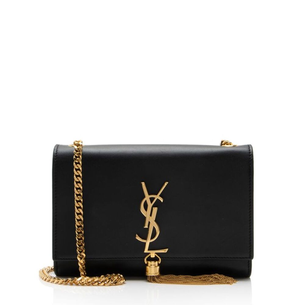 Saint Laurent Calfskin Monogram Kate Tassel Small Shoulder Bag